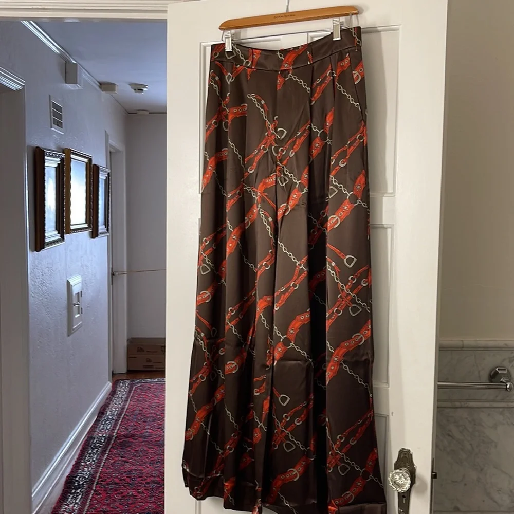 Banana Republic Belay Silk Pant Wide Leg